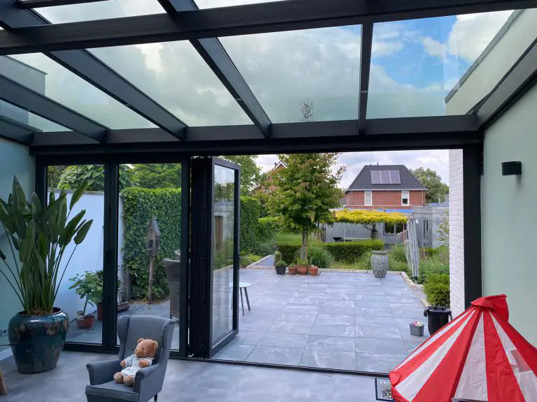 Serre vouwwand van glas