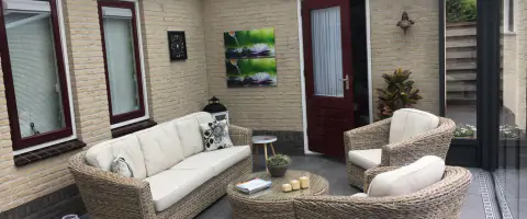 Tuinkamer schuifwand steellook