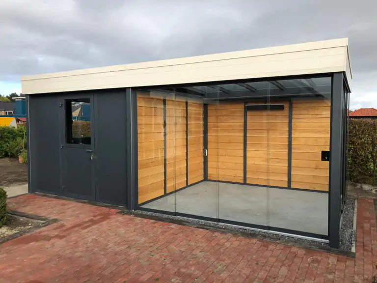 tuinkamer glazen schuifwand