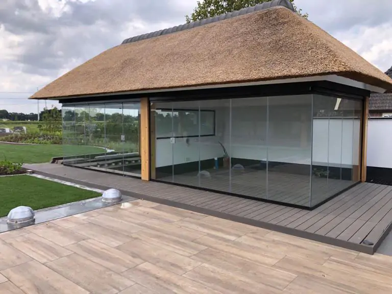 tuinkamer vouwwand van glas